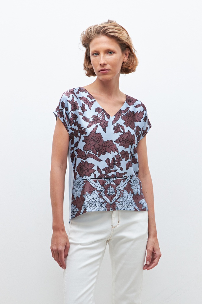 L160GBH3 BLUSA FRENTE ESTAMPADO FLORAL