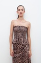 L160GBS1 TOP STRAPLESS ANIMAL PRINT