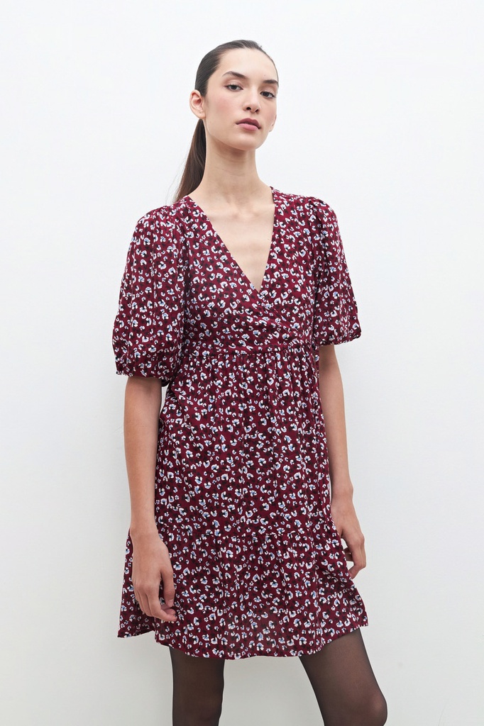 L160GDM3 VESTIDO MIDI ESTAMPA FLORAL