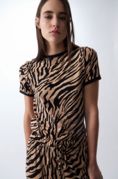 L145GBH9 BLUSA ESCOTE BASE ANIMAL PRINT