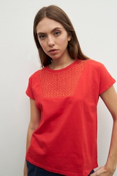 L158GTH3 REMERA CON CALADOS BORDADOS