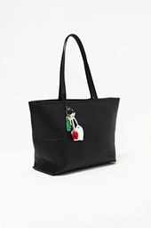 L160ABT1 CARTERA TOTE CON CIERRE Y DIJES