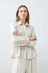 L167GBL1 CAMISA CON FRUNCES