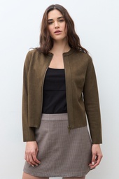 L170GOJ3 CHAQUETA SIMIL GAMUZA CON CIERRE