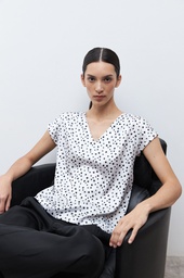 L170GBH4 BLUSA FRENTE ESTAMPA LUNARES