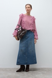 L170GBL1 BLUSA BOHO CON VOLADOS