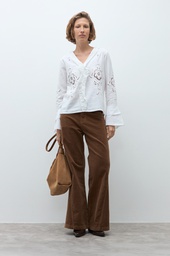 L172GBL1 BLUSA CALADA CON VOLADOS